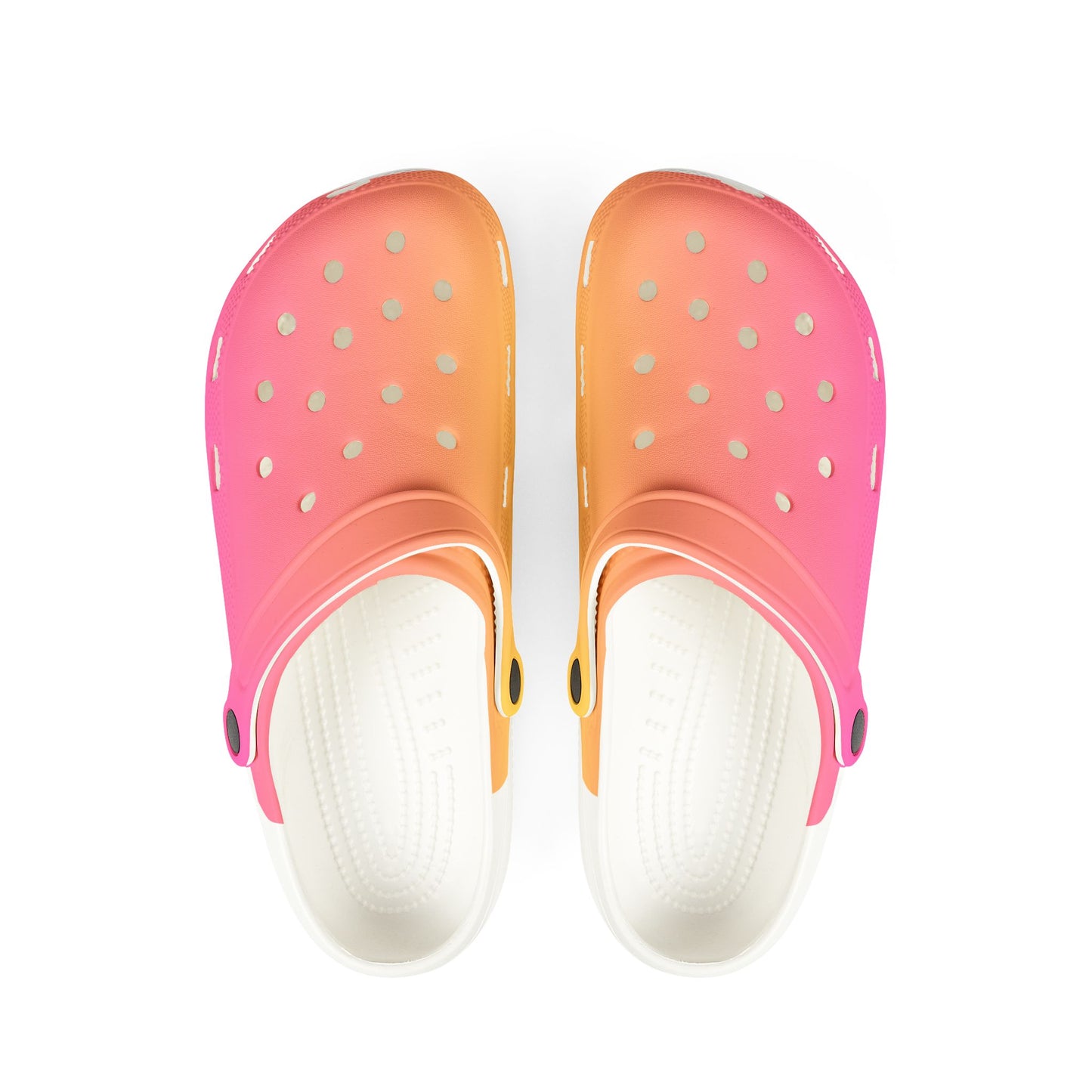 Gradient Comfy Clogs — Pink to Orange EVA Foam Slip‑Ons