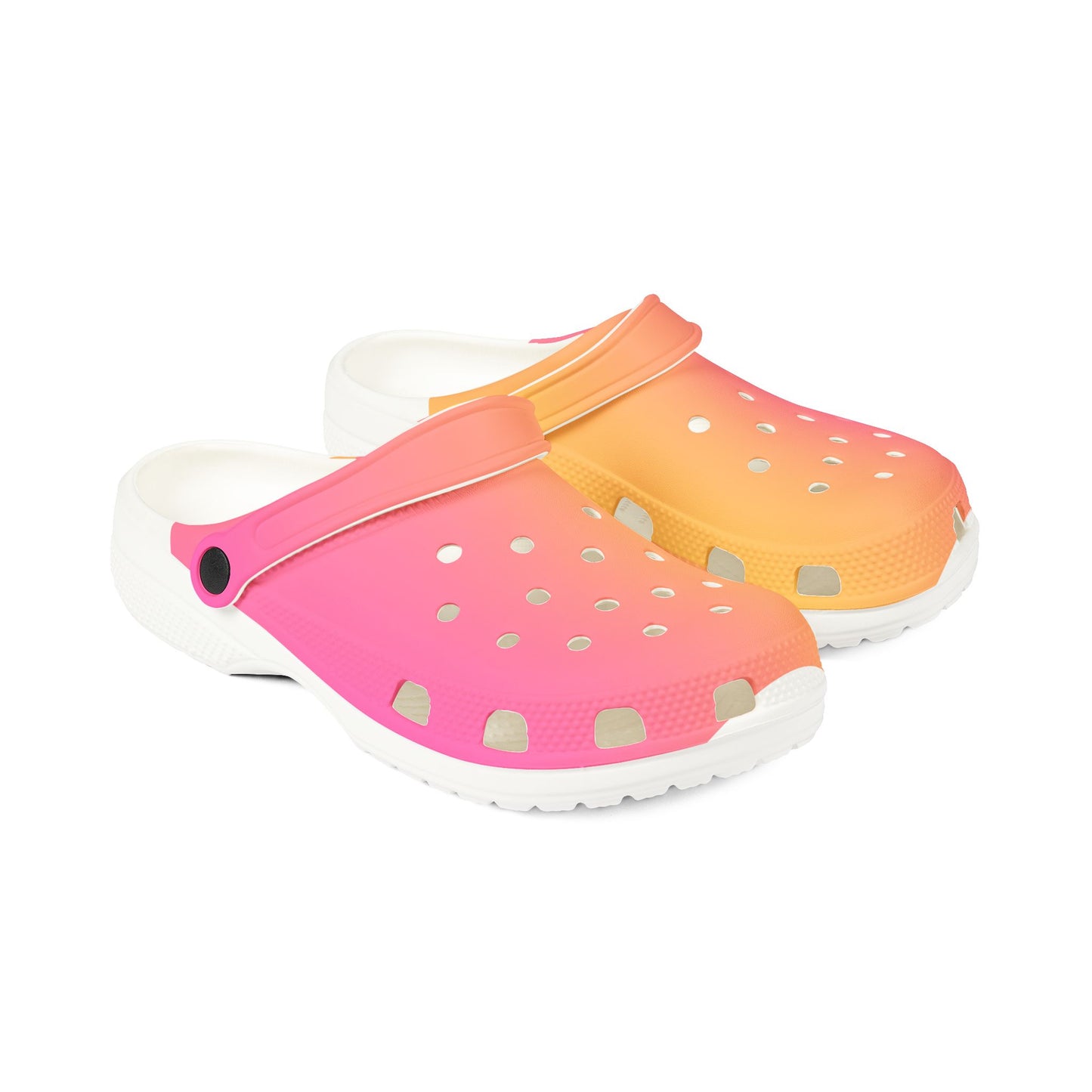 Gradient Comfy Clogs — Pink to Orange EVA Foam Slip‑Ons