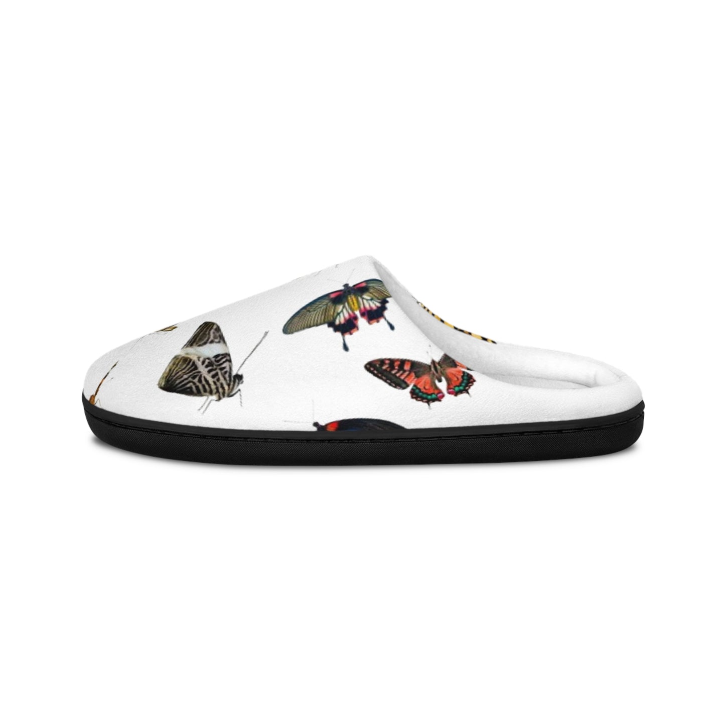 Butterfly Pattern Women's Indoor Slippers — Cozy Floral-Moth House Shoes