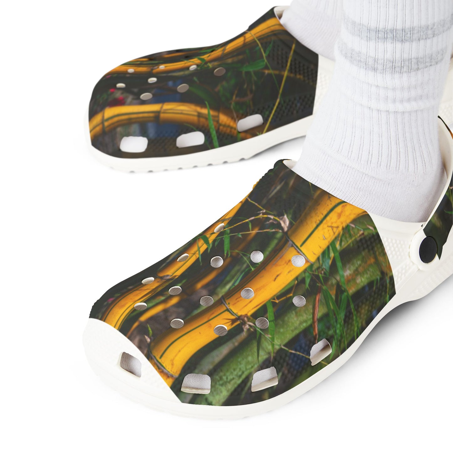 Bamboo Forest EVA Foam Clogs — Lightweight Garden & Casual Slip-Ons