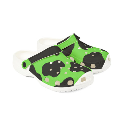 Green Camouflage EVA Foam Clogs — Lightweight Slip-On Garden & Beach Shoes