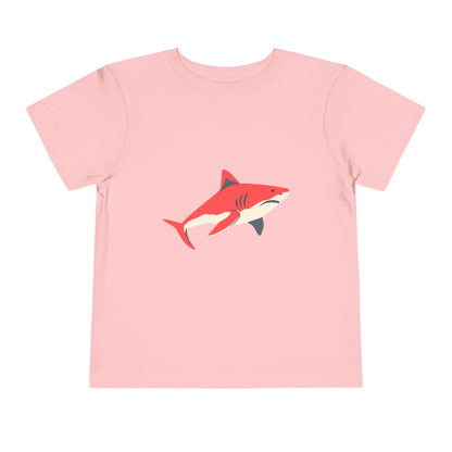 Toddler Tee — Cute Red Shark Graphic Kids Shirt