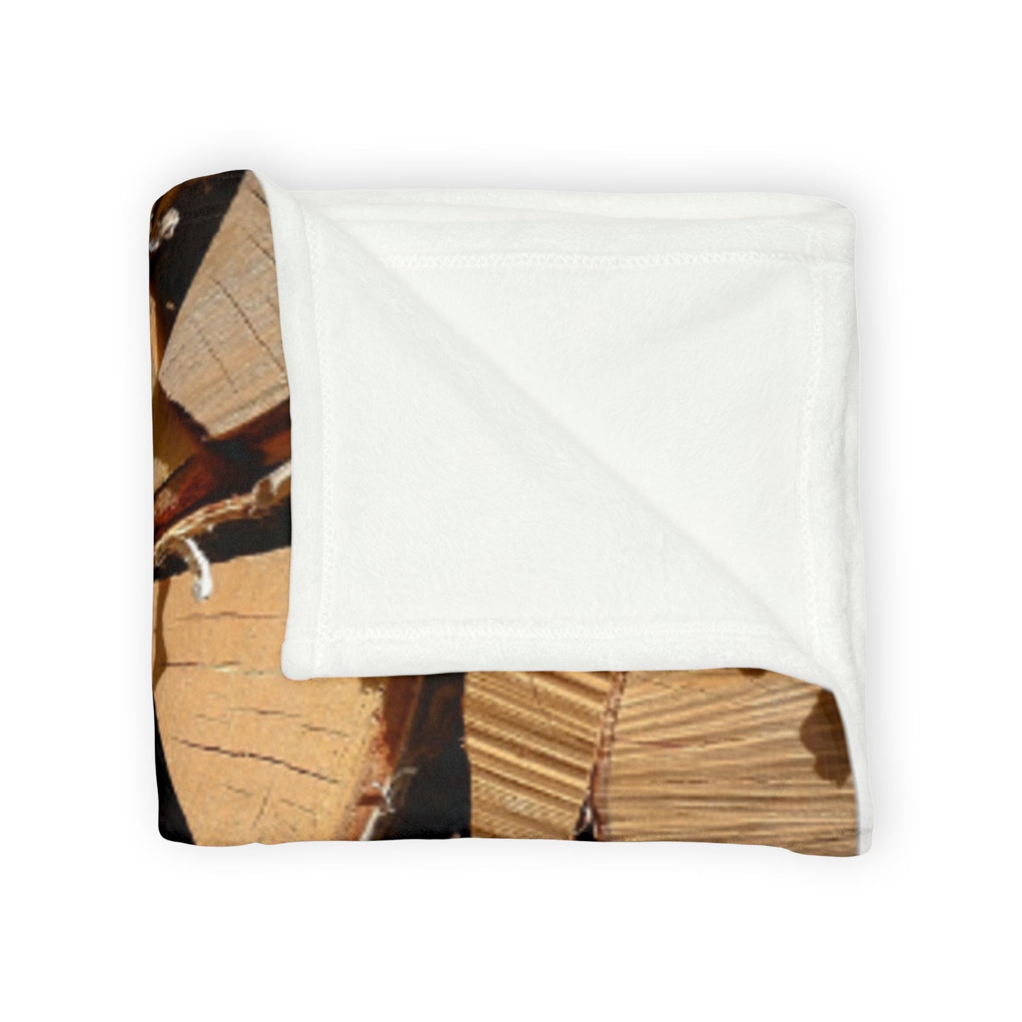 Wood Pattern Throw Blanket — Colorful Garden Wings Plush Blanket