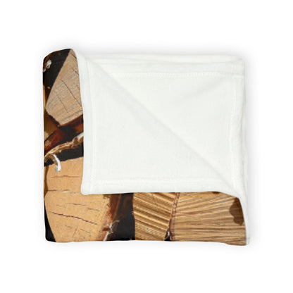 Wood Pattern Throw Blanket — Colorful Garden Wings Plush Blanket