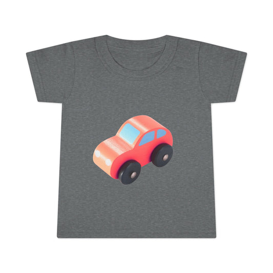 Toddler T-Shirt - Cute Red Toy Car Graphic Tee for Kids