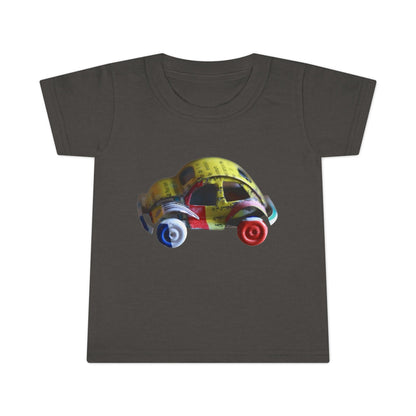 Toddler T-Shirt — Colorful Retro Toy Car Graphic