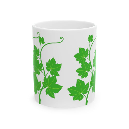 Ivy Vine Ceramic Mug — Green Leaf Floral Coffee Cup (11oz & 15oz)