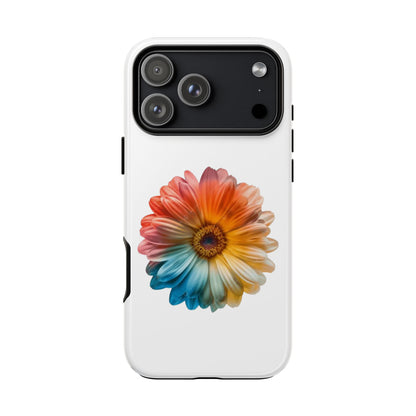 Tough Phone Case — Rainbow Daisy Floral Protective Cover
