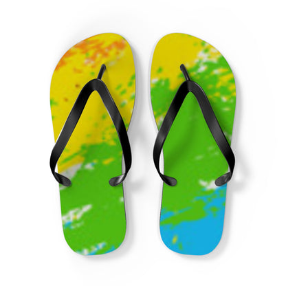 Tropical Tie-Dye Flip Flops — Colorful Summer Beach Sandals