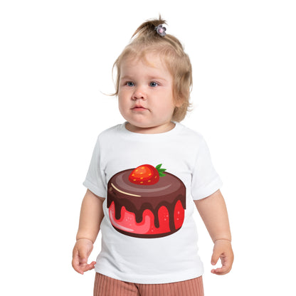Baby T-Shirt — Cute Strawberry Chocolate Cake Graphic