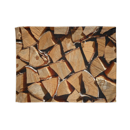 Wood Pattern Throw Blanket — Colorful Garden Wings Plush Blanket