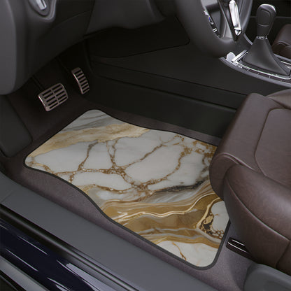 Gold Marble Car Floor Mat — Luxe Automotive Floor Protector