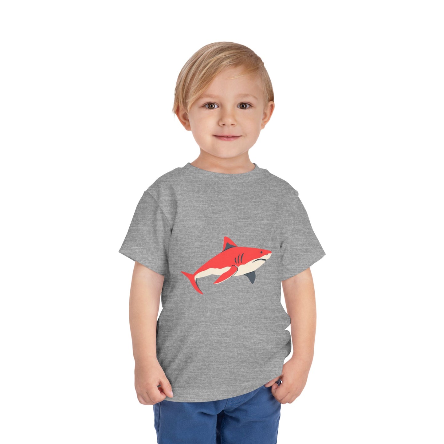 Toddler Tee — Cute Red Shark Graphic Kids Shirt