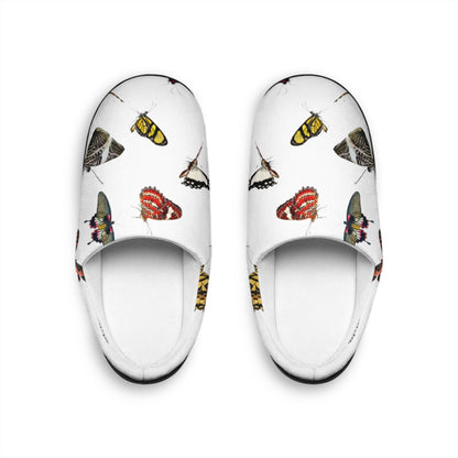 Butterfly Pattern Women's Indoor Slippers — Cozy Floral-Moth House Shoes