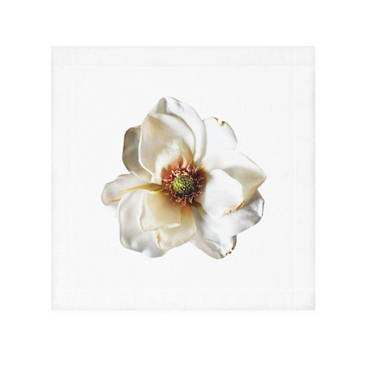 Floral Magnolia Face Towel – Soft White Blossom Skincare Towel