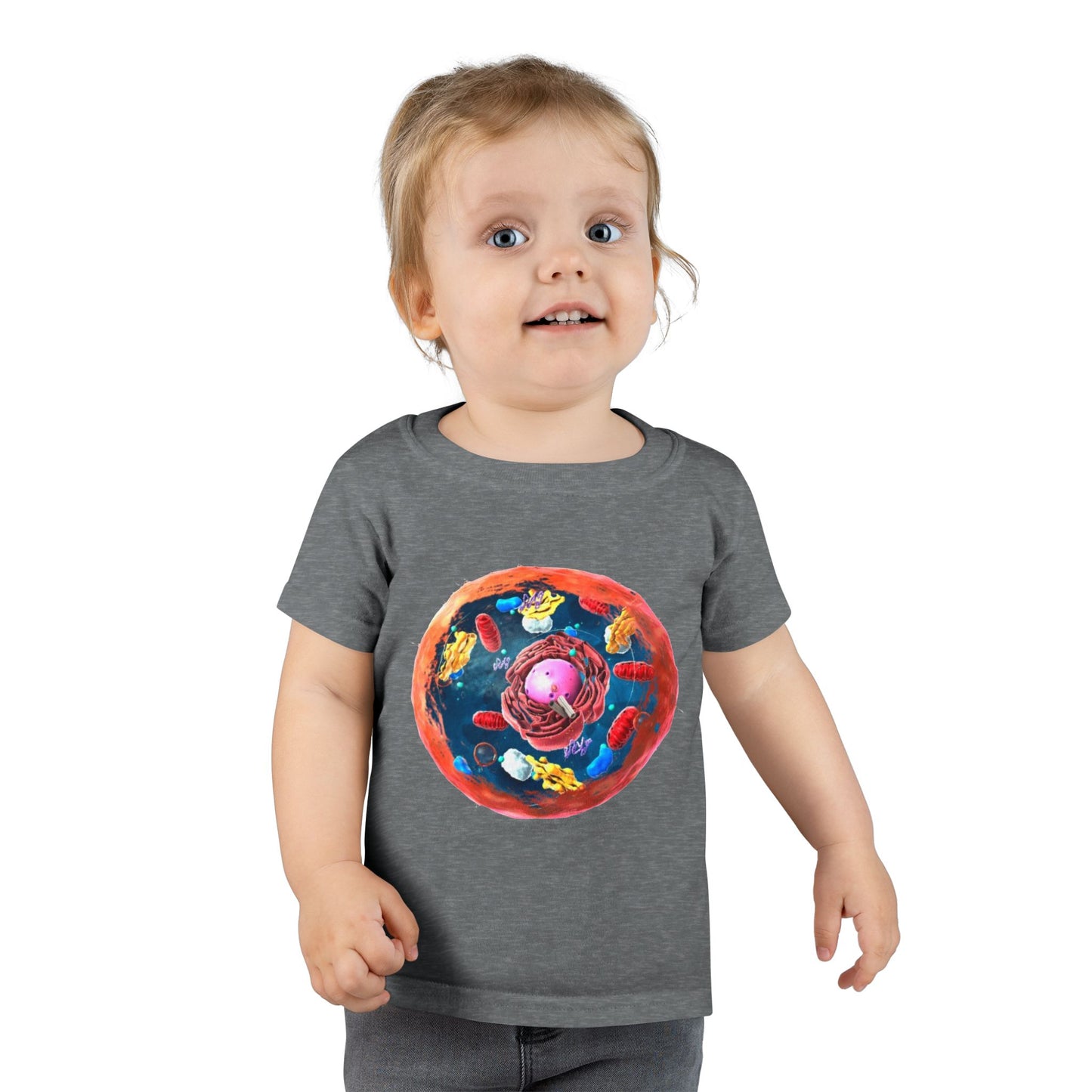 Toddler T-Shirt — Colorful Cute Cell Biology Illustration Tee
