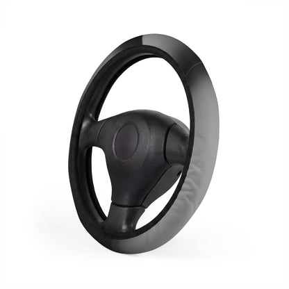 Black Leatherette Steering Wheel Cover — Durable Grip & Universal Fit