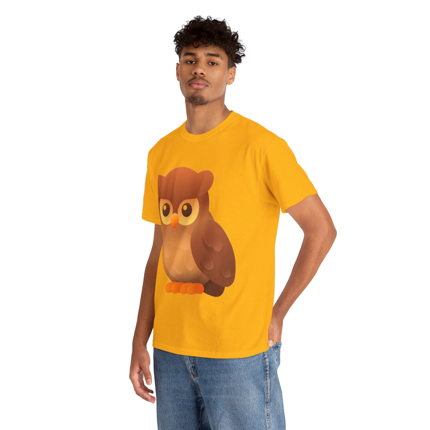 Cute Owl Graphic Tee — Whimsical Brown Owl Design