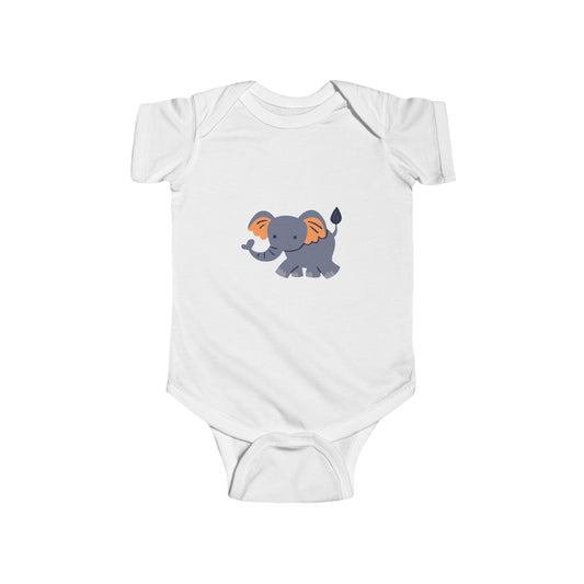 Cute Baby Elephant Bodysuit — Infant Onesie with Playful Elephant Design