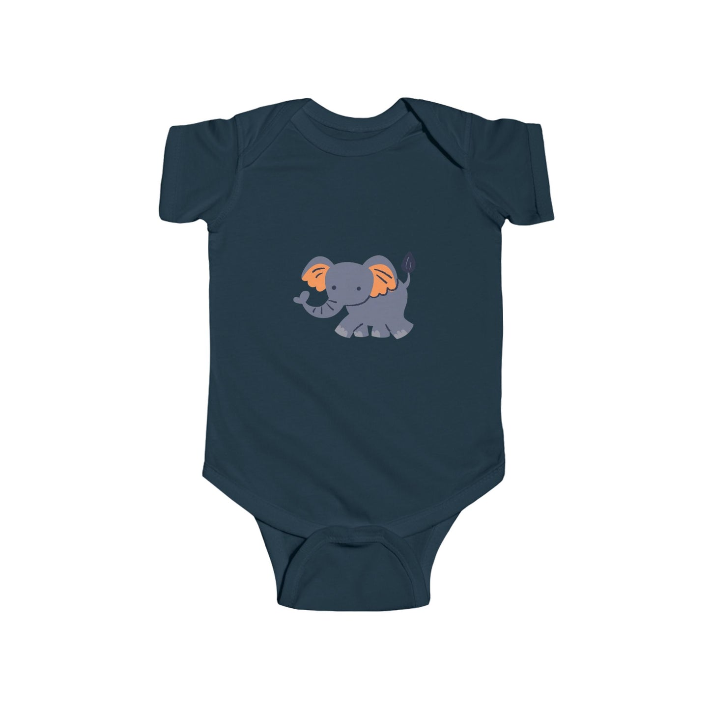Cute Baby Elephant Bodysuit — Infant Onesie with Playful Elephant Design
