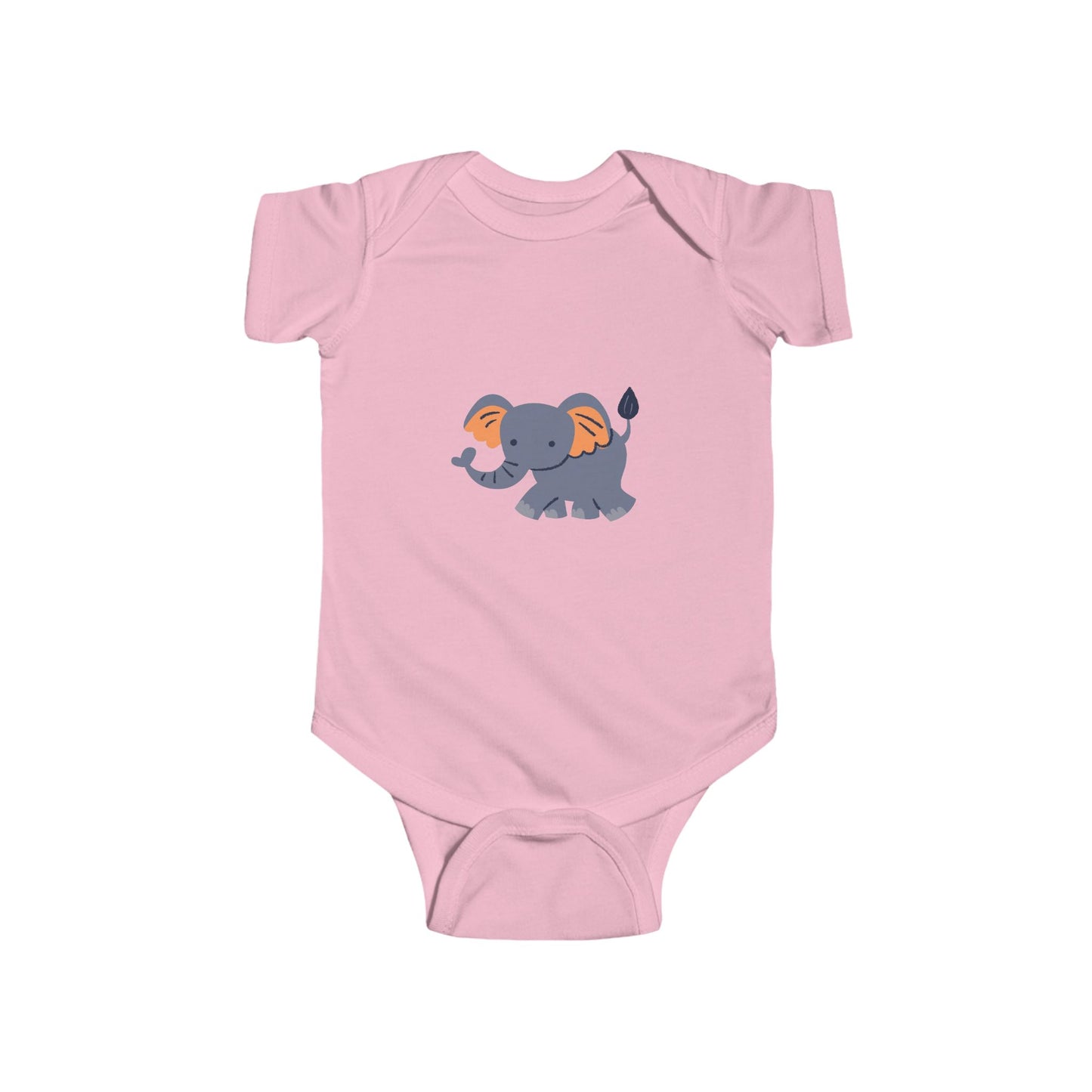 Cute Baby Elephant Bodysuit — Infant Onesie with Playful Elephant Design