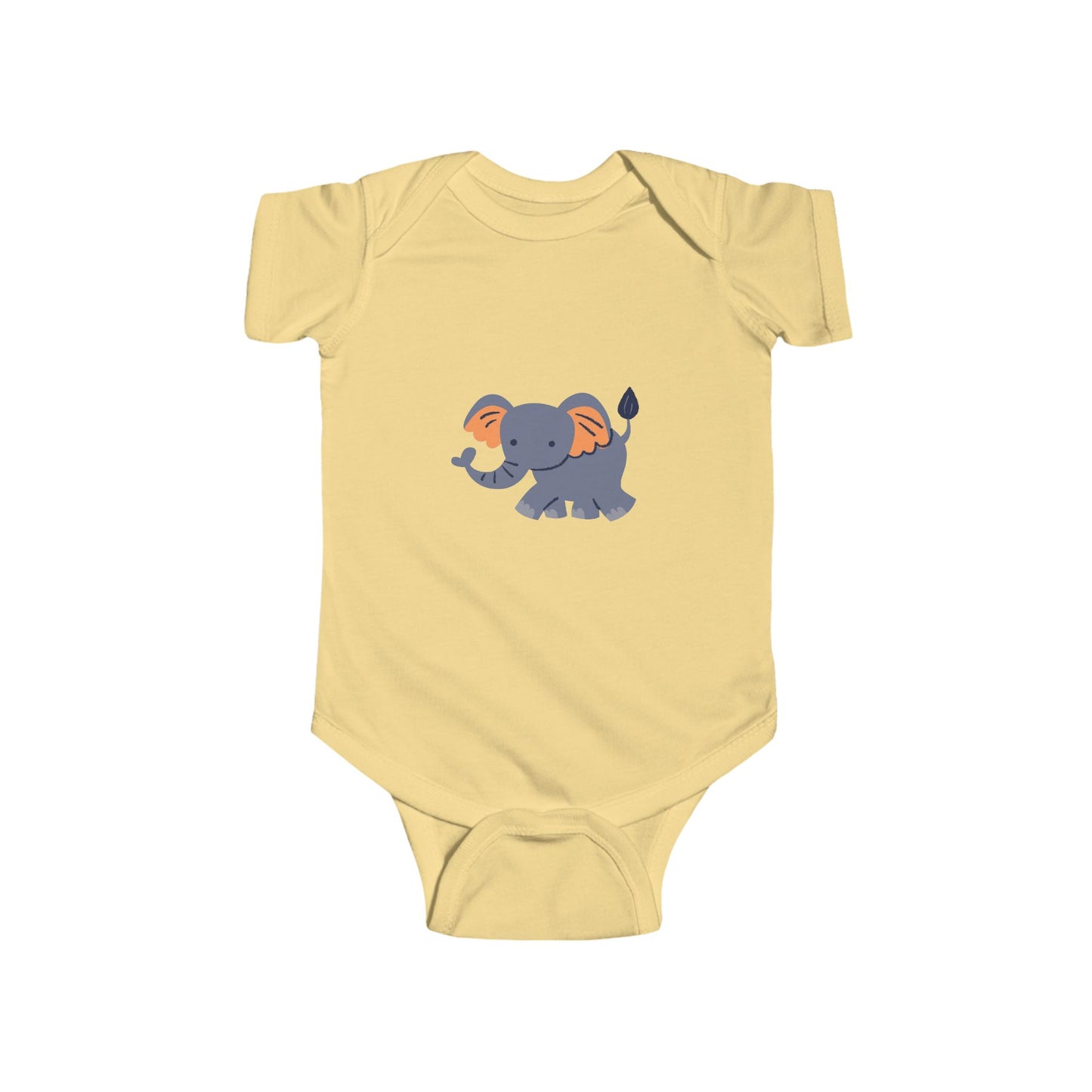 Cute Baby Elephant Bodysuit — Infant Onesie with Playful Elephant Design