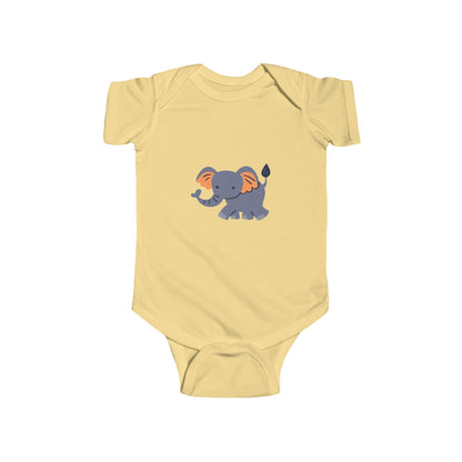 Cute Baby Elephant Bodysuit — Infant Onesie with Playful Elephant Design