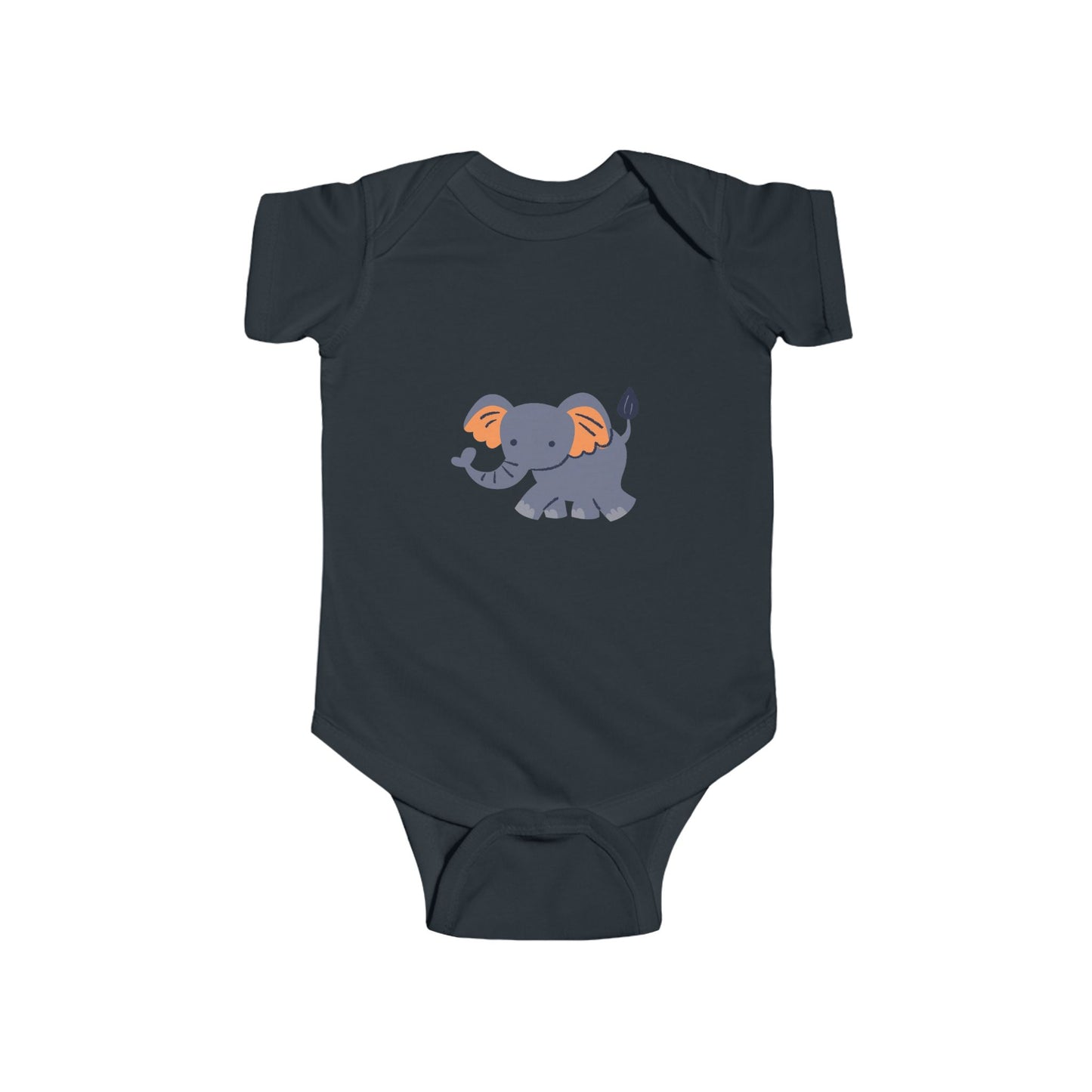 Cute Baby Elephant Bodysuit — Infant Onesie with Playful Elephant Design