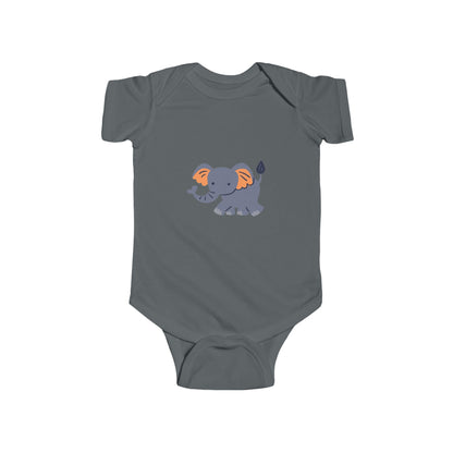 Cute Baby Elephant Bodysuit — Infant Onesie with Playful Elephant Design