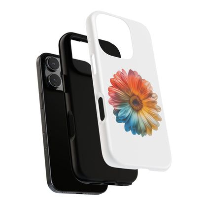 Tough Phone Case — Rainbow Daisy Floral Protective Cover