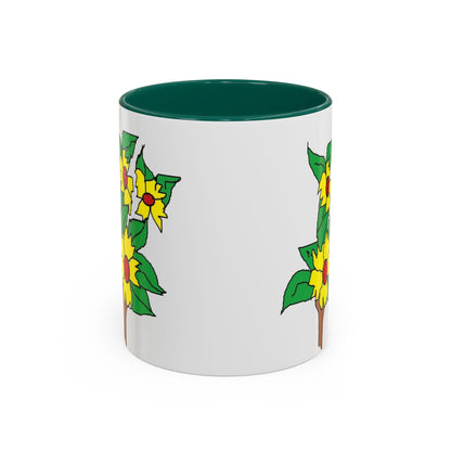 Yellow Flower Bouquet Mug — Colorful Floral Coffee Cup (11oz & 15oz)