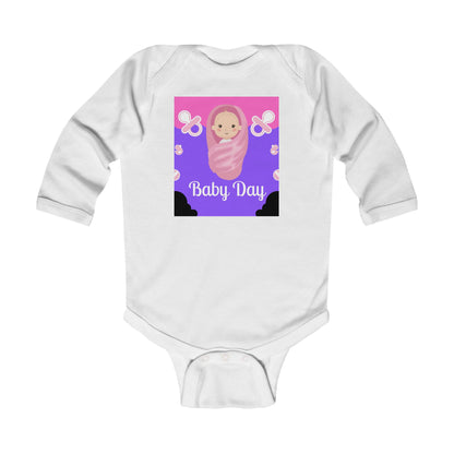 Infant Bodysuit - "Baby Day" Swaddle Design, Cute Newborn Gift