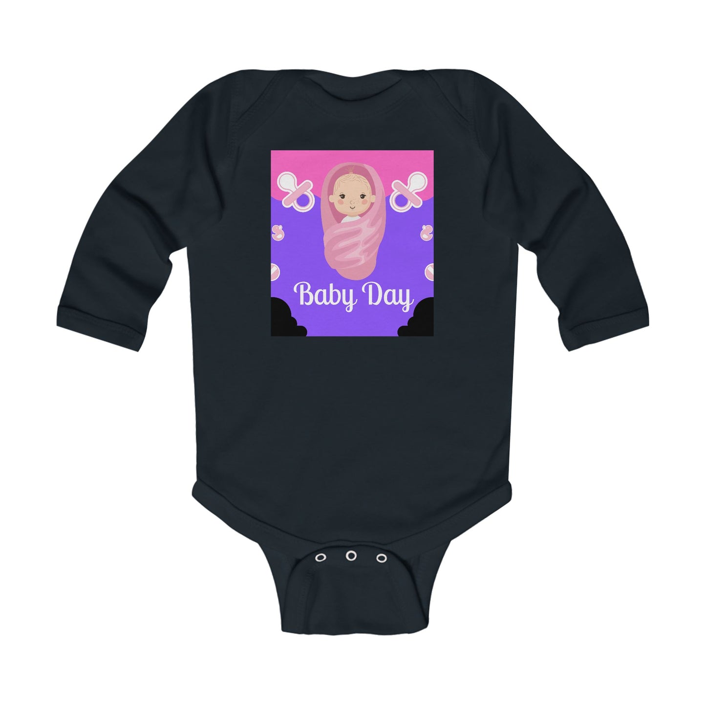 Infant Bodysuit - "Baby Day" Swaddle Design, Cute Newborn Gift