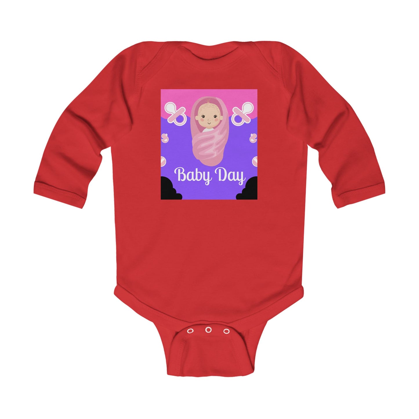 Infant Bodysuit - "Baby Day" Swaddle Design, Cute Newborn Gift