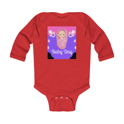 Infant Bodysuit - "Baby Day" Swaddle Design, Cute Newborn Gift