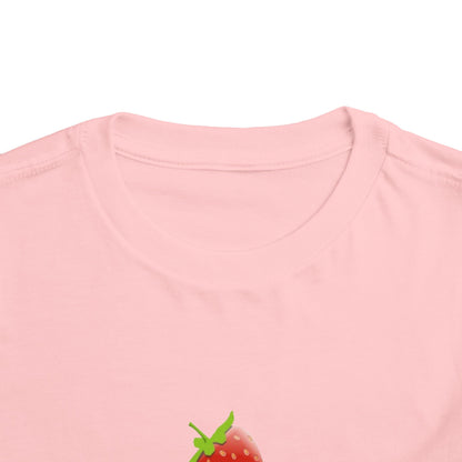 Toddler Tee with Cute Strawberry Cupcake Graphic