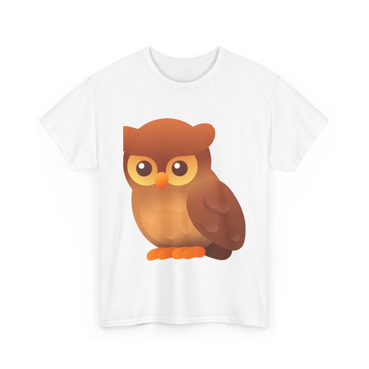 Cute Owl Graphic Tee — Whimsical Brown Owl Design
