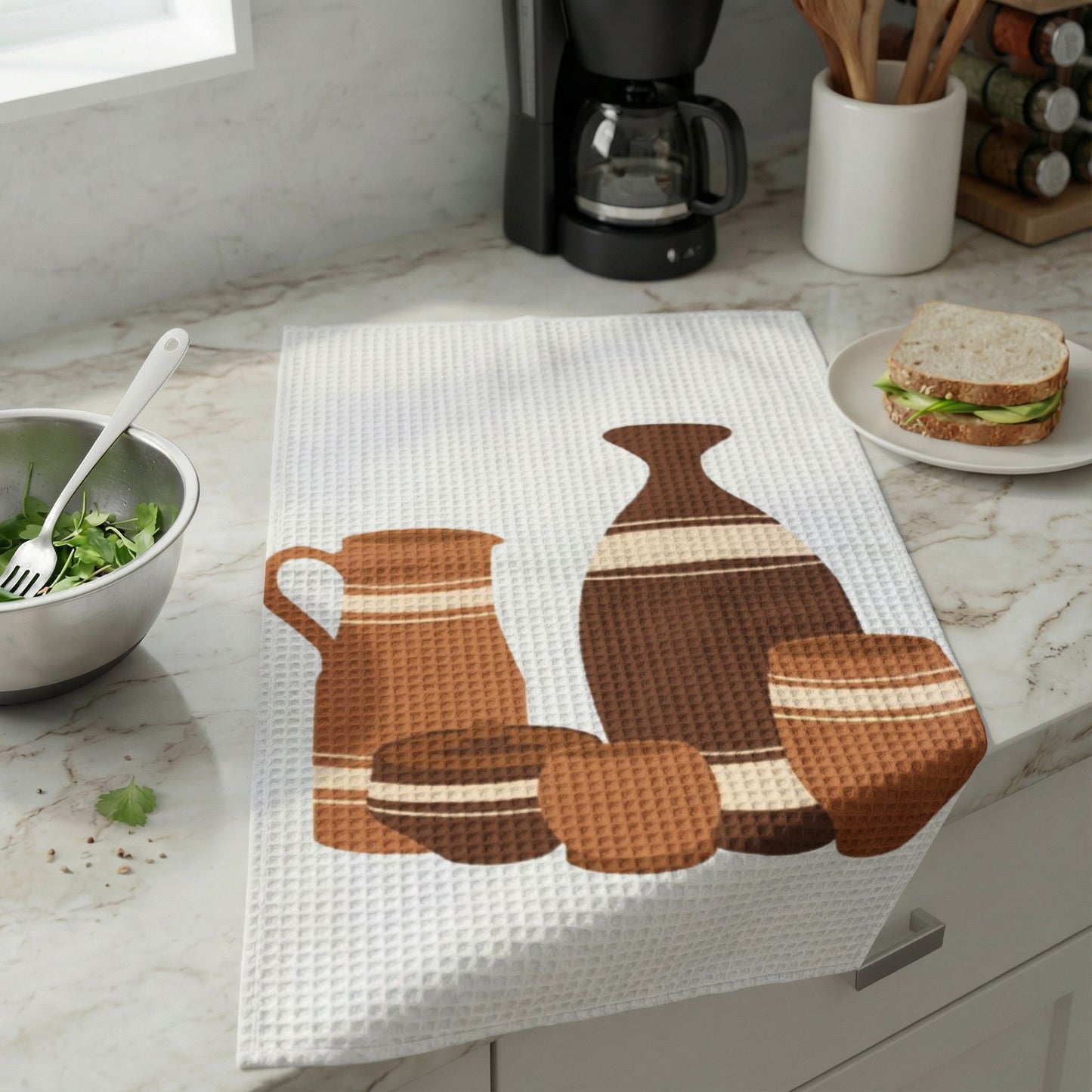 Ceramic Vessels Waffle Weave Kitchen Towel