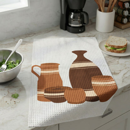 Ceramic Vessels Waffle Weave Kitchen Towel