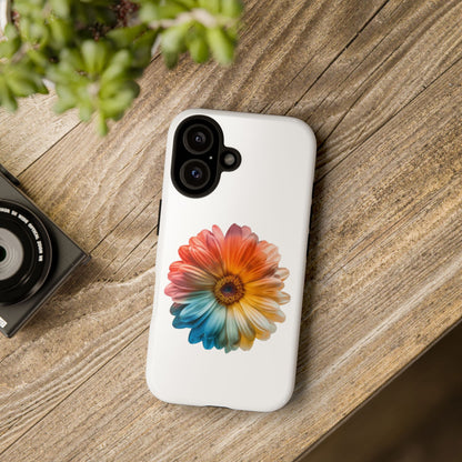 Tough Phone Case — Rainbow Daisy Floral Protective Cover