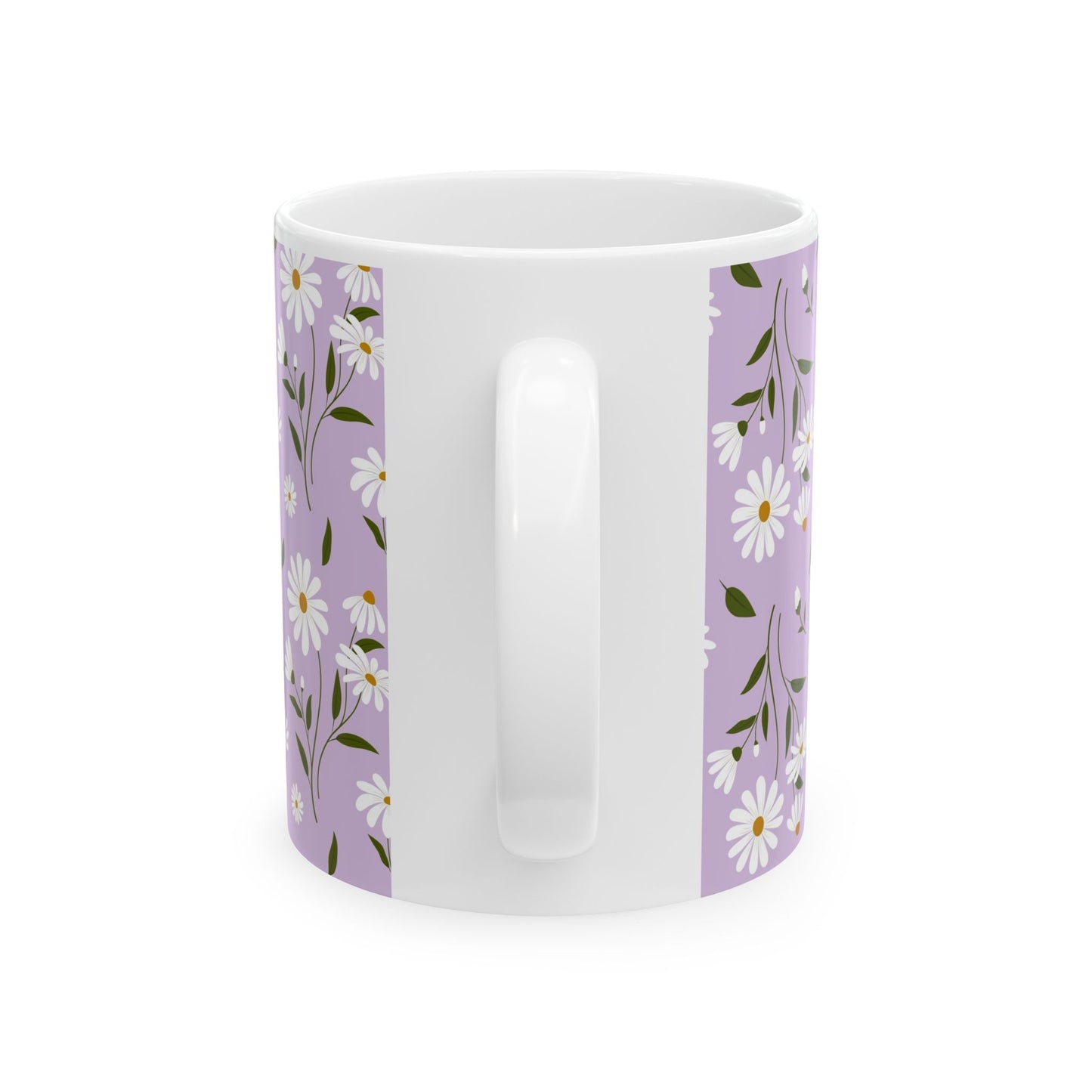 Daisy Floral Ceramic Mug – Lavender Ditsy Flower Coffee Cup (11oz & 15oz)