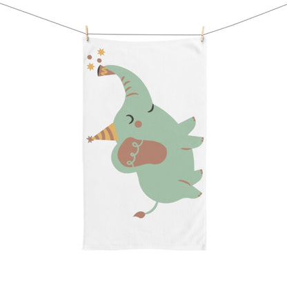 Cute Party Elephant Hand Towel — Nursery Baby Shower Decorative Guest Towel