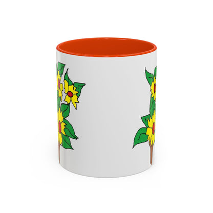 Yellow Flower Bouquet Mug — Colorful Floral Coffee Cup (11oz & 15oz)