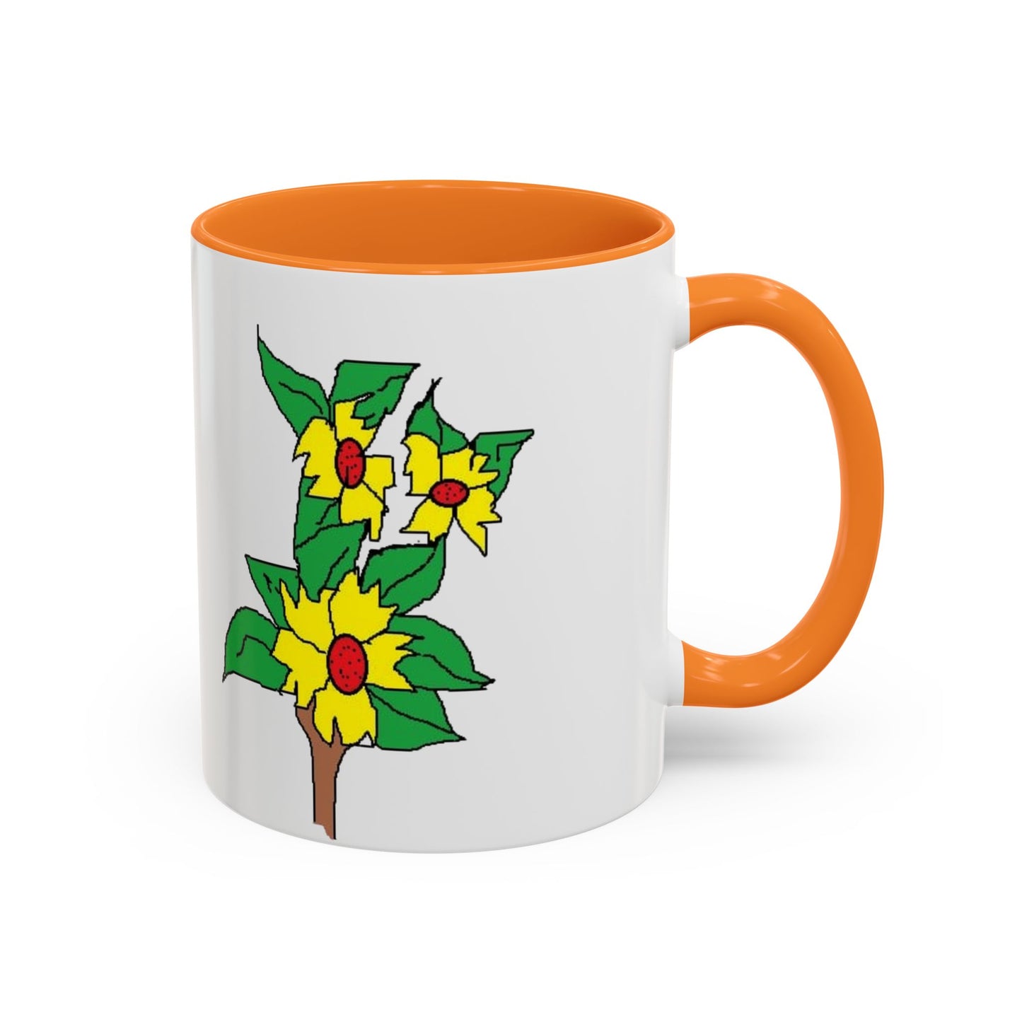 Yellow Flower Bouquet Mug — Colorful Floral Coffee Cup (11oz & 15oz)