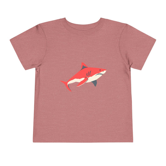Toddler Tee — Cute Red Shark Graphic Kids Shirt