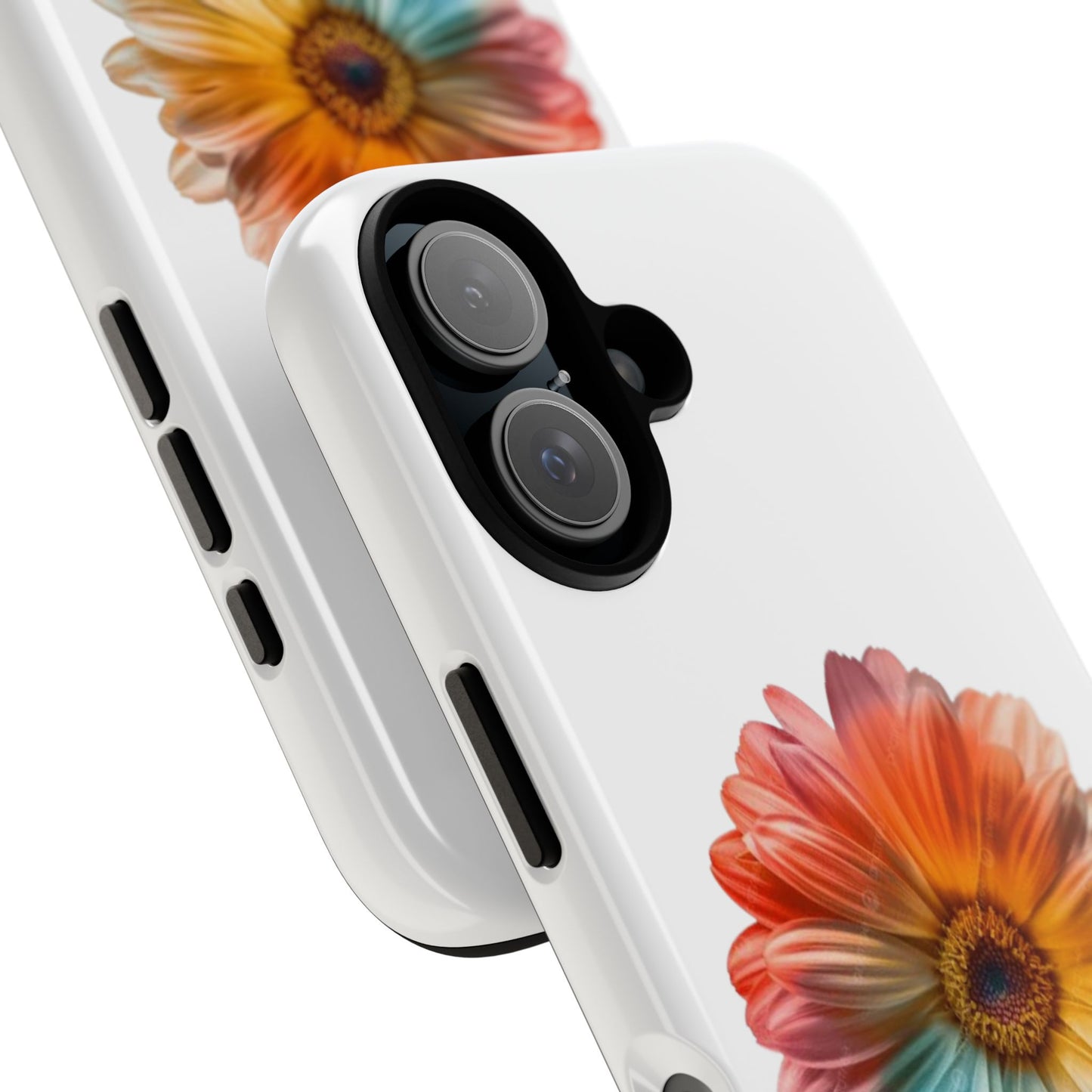 Tough Phone Case — Rainbow Daisy Floral Protective Cover