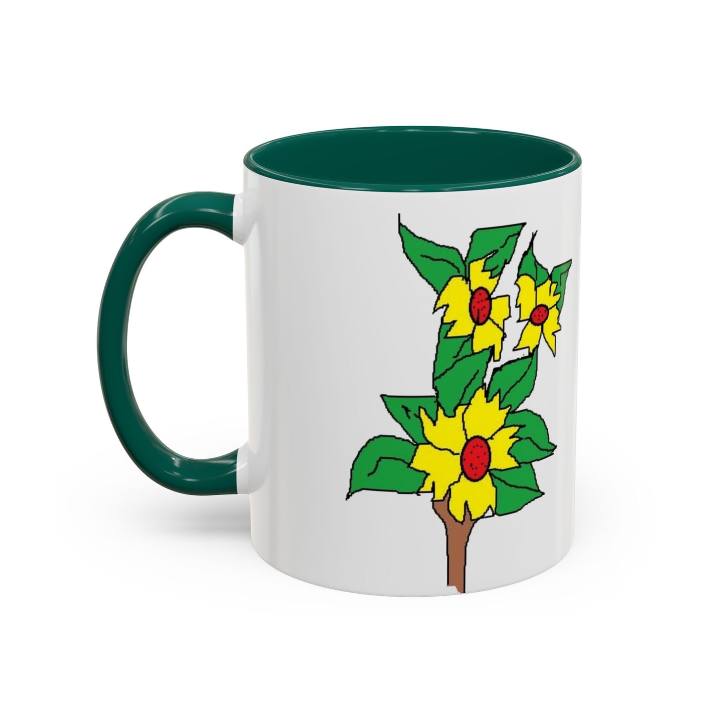 Yellow Flower Bouquet Mug — Colorful Floral Coffee Cup (11oz & 15oz)