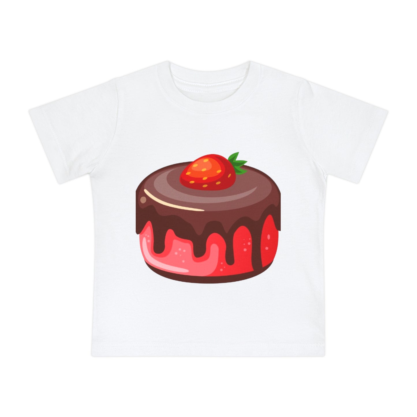 Baby T-Shirt — Cute Strawberry Chocolate Cake Graphic