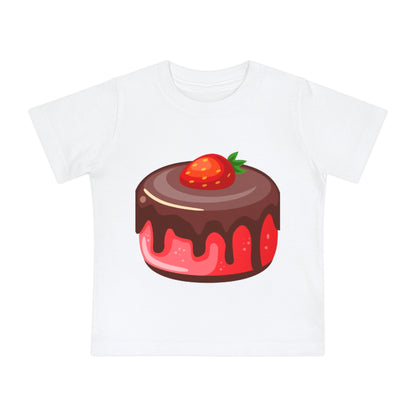 Baby T-Shirt — Cute Strawberry Chocolate Cake Graphic