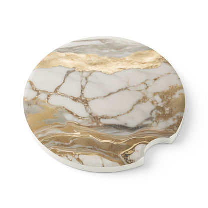 Soapstone Marble Car Coaster – Gold Vein Stone Drink Holder
